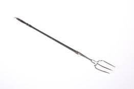 A GEORGE III SILVER TOASTING FORK