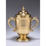 A GEORGE II SILVER-GILT CUP AND COVER