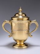 A GEORGE II SILVER-GILT CUP AND COVER