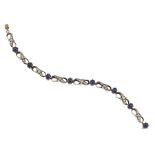 A SAPPHIRE AND DIAMOND BRACELET