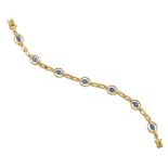 A SAPPHIRE AND DIAMOND BRACELET