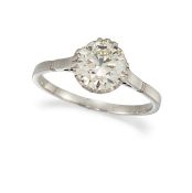 A DIAMOND SINGLE-STONE RING