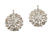 A PAIR OF DIAMOND EARRINGS