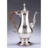 A GEORGE III SILVER COFFEE POT