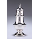 A LARGE GEORGE V SILVER SUGAR CASTER