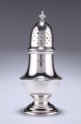 A LARGE GEORGE V SILVER SUGAR CASTER