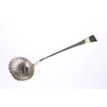 A GEORGE II SILVER SOUP LADLE