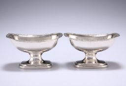 A PAIR OF IRISH SILVER SALTS