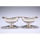 A PAIR OF IRISH SILVER SALTS