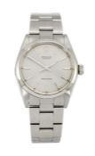 A GENTLEMAN'S STEEL ROLEX OYSTER BRACELET WATCH