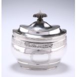 AN EDWARDIAN SILVER CADDY