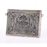 A TURKISH NIELLO SILVER CARD CASE, CIRCA 1900