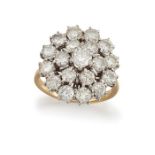 A DIAMOND CLUSTER RING