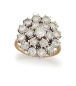 A DIAMOND CLUSTER RING