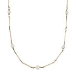 A PEARL-SET CHAIN NECKLACE