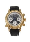 AN 18 CARAT YELLOW GOLD LIMITED EDITION CHRONOGRAPH WRISTWATCH