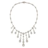 A DIAMOND-SET FRINGE NECKLACE