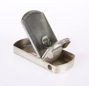 A VICTORIAN SILVER VESTA CASE AND CUTTER COMBINATION