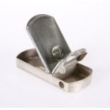 A VICTORIAN SILVER VESTA CASE AND CUTTER COMBINATION