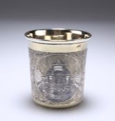 A FINE RUSSIAN SILVER-GILT AND NIELLO BEAKER