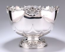 A LARGE EDWARDIAN SILVER PUNCH BOWL