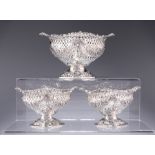 A SET OF THREE VICTORIAN SILVER DISHES