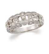 A DIAMOND-SET "LATTICE" RING, BY TIFFANY & CO.