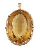 A CITRINE PENDANT