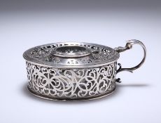 AN EARLY VICTORIAN SILVER INKWELL