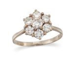 A DIAMOND CLUSTER RING