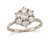 A DIAMOND CLUSTER RING