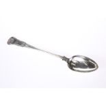 A VICTORIAN SILVER BASTING SPOON