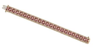 A RUBY AND DIAMOND BRACELET