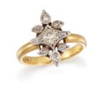 A DIAMOND CLUSTER RING