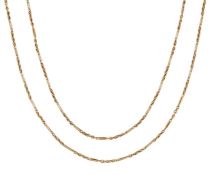 A 9 CARAT GOLD LONGCHAIN