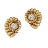 A PAIR OF DIAMOND SET EARRINGS, BY GARRARD AND CO.