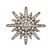 A LATE 19TH CENTURY DIAMOND-SET STAR BROOCH