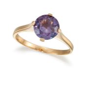 A SYNTHETIC ALEXANDRITE RING