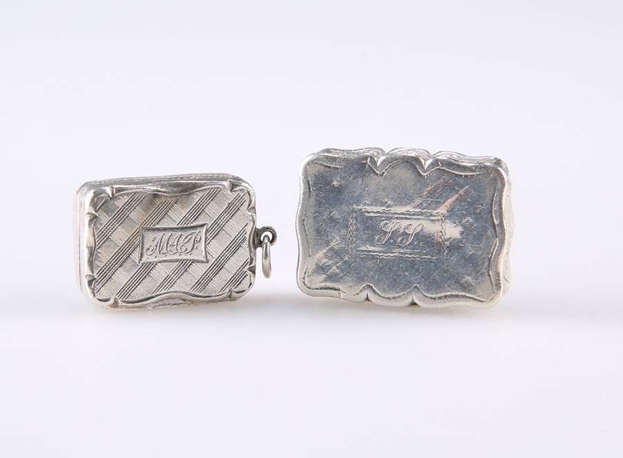 TWO VICTORIAN SILVER VINAIGRETTES - Image 3 of 4