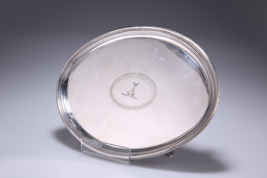 A GEORGE III SILVER SALVER