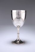 A LARGE VICTORIAN SILVER GOBLET