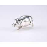 A SILVER MODEL OF A PIG