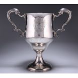 A LARGE GEORGE III IRISH SILVER TWO-HANDLED CUP