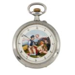 A NOVELTY EROTIC AUTOMATON GOLIATH POCKET WATCH