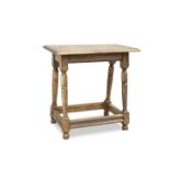 A 17TH CENTURY STYLE OAK JOINT STOOL