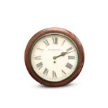 A LATE VICTORIAN MAHOGANY FUSEE DIAL CLOCK