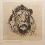 HERBERT DICKSEE (1862-1942), LION, IRISH WOLFHOUND AND TIGER