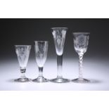 FOUR ALE OR WINE GLASSES