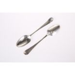 TWO 18TH CENTURY SILVER PICTURE-BACK SPOONS