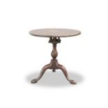 A GEORGE III MAHOGANY BIRDCAGE TRIPOD TABLE